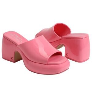 Sam Edelman Circus Isla Platform Slide Sandal Womens 9.5 Pink NEW